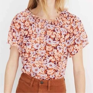 Madewell floral print blouse